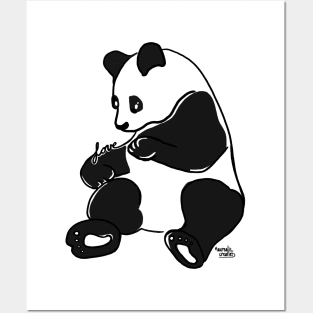 Panda inking Posters and Art